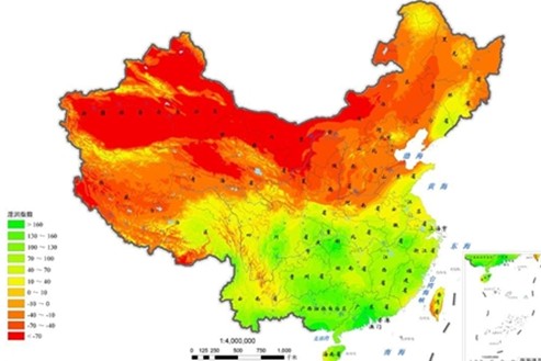 基于遙感及氣象數據的濕潤指數獲取